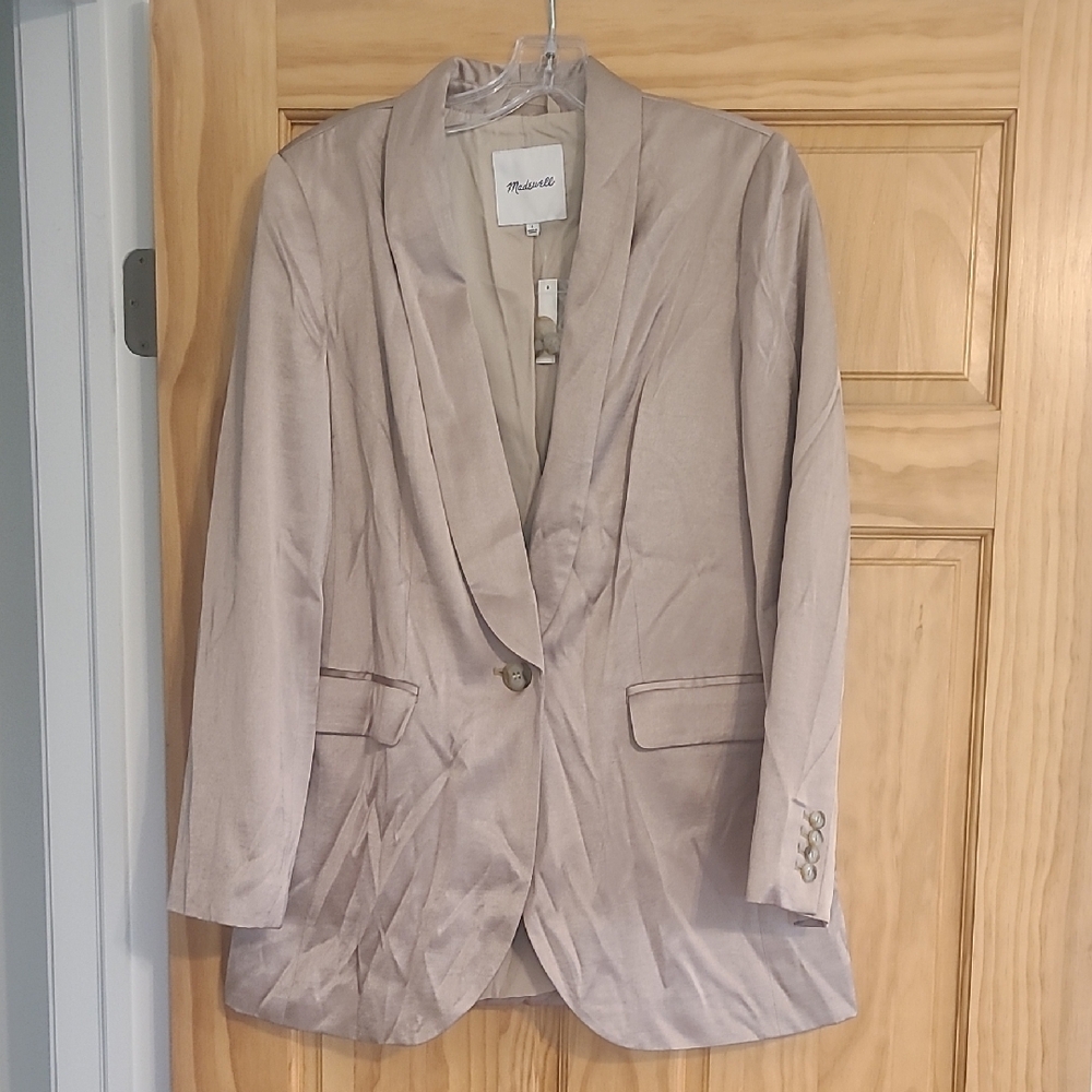 Madewell Tan Blazer Classic Notched Lapels